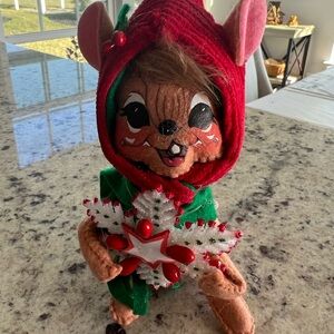 Vintage Christmas Mouse Decor